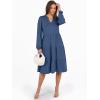 imageANRABESS Long Sleeve Dress for Women V Neck 2025 Fall Fashion Casual Loose Fit Flowy Swing Tiered Vacation DressesBlue