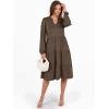 imageANRABESS Long Sleeve Dress for Women V Neck 2025 Fall Fashion Casual Loose Fit Flowy Swing Tiered Vacation DressesCoffee