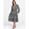 imageANRABESS Long Sleeve Dress for Women V Neck 2025 Fall Fashion Casual Loose Fit Flowy Swing Tiered Vacation DressesFloral Black