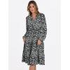 imageANRABESS Long Sleeve Dress for Women V Neck 2025 Fall Fashion Casual Loose Fit Flowy Swing Tiered Vacation DressesFloral Black