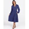 imageANRABESS Long Sleeve Dress for Women V Neck 2025 Fall Fashion Casual Loose Fit Flowy Swing Tiered Vacation DressesNavy Blue