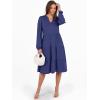 imageANRABESS Long Sleeve Dress for Women V Neck 2025 Fall Fashion Casual Loose Fit Flowy Swing Tiered Vacation DressesNavy Blue