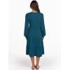imageANRABESS Long Sleeve Dress for Women V Neck 2025 Fall Fashion Casual Loose Fit Flowy Swing Tiered Vacation DressesTeal Blue