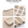 imageANRABESS Women Casual Long Sleeve Mock Funnel Neck Knit Pullover Sweater Top 2025 Fall Fashion Outfits with Exposed SeamAlmond White Stripes