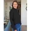 imageANRABESS Women Casual Long Sleeve Mock Funnel Neck Knit Pullover Sweater Top 2025 Fall Fashion Outfits with Exposed SeamBlack