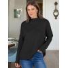imageANRABESS Women Casual Long Sleeve Mock Funnel Neck Knit Pullover Sweater Top 2025 Fall Fashion Outfits with Exposed SeamBlack