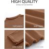 imageANRABESS Women Casual Long Sleeve Mock Funnel Neck Knit Pullover Sweater Top 2025 Fall Fashion Outfits with Exposed SeamDeep Apricot