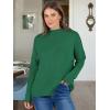 imageANRABESS Women Casual Long Sleeve Mock Funnel Neck Knit Pullover Sweater Top 2025 Fall Fashion Outfits with Exposed SeamGrass