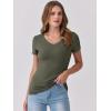 imageANRABESS Women Short Sleeve V Neck Ribbed Knit Fitted Shirts Basic Tees Tops 2025 Summer Casual TShirts Going Out OutfitsArmy Green