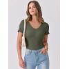imageANRABESS Women Short Sleeve V Neck Ribbed Knit Fitted Shirts Basic Tees Tops 2025 Summer Casual TShirts Going Out OutfitsArmy Green