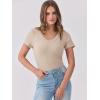 imageANRABESS Women Short Sleeve V Neck Ribbed Knit Fitted Shirts Basic Tees Tops 2025 Summer Casual TShirts Going Out OutfitsBeige