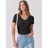 imageANRABESS Women Short Sleeve V Neck Ribbed Knit Fitted Shirts Basic Tees Tops 2025 Summer Casual TShirts Going Out OutfitsBlack