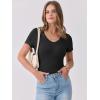 imageANRABESS Women Short Sleeve V Neck Ribbed Knit Fitted Shirts Basic Tees Tops 2025 Summer Casual TShirts Going Out OutfitsBlack