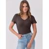 imageANRABESS Women Short Sleeve V Neck Ribbed Knit Fitted Shirts Basic Tees Tops 2025 Summer Casual TShirts Going Out OutfitsBrown