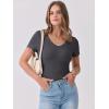 imageANRABESS Women Short Sleeve V Neck Ribbed Knit Fitted Shirts Basic Tees Tops 2025 Summer Casual TShirts Going Out OutfitsCharcoal