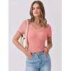 imageANRABESS Women Short Sleeve V Neck Ribbed Knit Fitted Shirts Basic Tees Tops 2025 Summer Casual TShirts Going Out OutfitsCoral