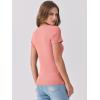 imageANRABESS Women Short Sleeve V Neck Ribbed Knit Fitted Shirts Basic Tees Tops 2025 Summer Casual TShirts Going Out OutfitsCoral