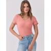 imageANRABESS Women Short Sleeve V Neck Ribbed Knit Fitted Shirts Basic Tees Tops 2025 Summer Casual TShirts Going Out OutfitsCoral