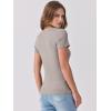 imageANRABESS Women Short Sleeve V Neck Ribbed Knit Fitted Shirts Basic Tees Tops 2025 Summer Casual TShirts Going Out OutfitsDark Khaki