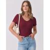 imageANRABESS Women Short Sleeve V Neck Ribbed Knit Fitted Shirts Basic Tees Tops 2025 Summer Casual TShirts Going Out OutfitsDeep Red