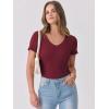imageANRABESS Women Short Sleeve V Neck Ribbed Knit Fitted Shirts Basic Tees Tops 2025 Summer Casual TShirts Going Out OutfitsDeep Red