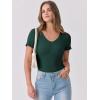 imageANRABESS Women Short Sleeve V Neck Ribbed Knit Fitted Shirts Basic Tees Tops 2025 Summer Casual TShirts Going Out OutfitsForest Green