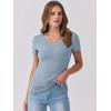 imageANRABESS Women Short Sleeve V Neck Ribbed Knit Fitted Shirts Basic Tees Tops 2025 Summer Casual TShirts Going Out OutfitsLight Blue
