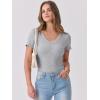 imageANRABESS Women Short Sleeve V Neck Ribbed Knit Fitted Shirts Basic Tees Tops 2025 Summer Casual TShirts Going Out OutfitsLight Gray