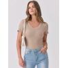 imageANRABESS Women Short Sleeve V Neck Ribbed Knit Fitted Shirts Basic Tees Tops 2025 Summer Casual TShirts Going Out OutfitsLight Khaki