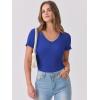 imageANRABESS Women Short Sleeve V Neck Ribbed Knit Fitted Shirts Basic Tees Tops 2025 Summer Casual TShirts Going Out OutfitsRoyal Blue