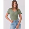 imageANRABESS Women Short Sleeve V Neck Ribbed Knit Fitted Shirts Basic Tees Tops 2025 Summer Casual TShirts Going Out OutfitsSage Green