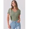 imageANRABESS Women Short Sleeve V Neck Ribbed Knit Fitted Shirts Basic Tees Tops 2025 Summer Casual TShirts Going Out OutfitsSage Green
