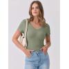 imageANRABESS Women Short Sleeve V Neck Ribbed Knit Fitted Shirts Basic Tees Tops 2025 Summer Casual TShirts Going Out OutfitsSage Green