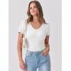 imageANRABESS Women Short Sleeve V Neck Ribbed Knit Fitted Shirts Basic Tees Tops 2025 Summer Casual TShirts Going Out OutfitsWhite