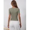 imageANRABESS Womens 2025 Spring Summer Short Sleeve Tops Ribbed Knit Henley Button Up Slim Fit Basic Casual T Shirts BlouseArmy Green