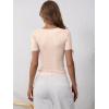 imageANRABESS Womens 2025 Spring Summer Short Sleeve Tops Ribbed Knit Henley Button Up Slim Fit Basic Casual T Shirts BlouseBeige