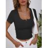 imageANRABESS Womens 2025 Spring Summer Short Sleeve Tops Ribbed Knit Henley Button Up Slim Fit Basic Casual T Shirts BlouseBlack