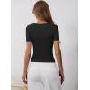 imageANRABESS Womens 2025 Spring Summer Short Sleeve Tops Ribbed Knit Henley Button Up Slim Fit Basic Casual T Shirts BlouseBlack