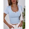 imageANRABESS Womens 2025 Spring Summer Short Sleeve Tops Ribbed Knit Henley Button Up Slim Fit Basic Casual T Shirts BlouseBlue
