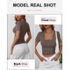 imageANRABESS Womens 2025 Spring Summer Short Sleeve Tops Ribbed Knit Henley Button Up Slim Fit Basic Casual T Shirts BlouseBrown
