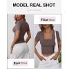 imageANRABESS Womens 2025 Spring Summer Short Sleeve Tops Ribbed Knit Henley Button Up Slim Fit Basic Casual T Shirts BlouseDeep Brown