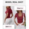 imageANRABESS Womens 2025 Spring Summer Short Sleeve Tops Ribbed Knit Henley Button Up Slim Fit Basic Casual T Shirts BlouseDeep Red