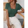 imageANRABESS Womens 2025 Spring Summer Short Sleeve Tops Ribbed Knit Henley Button Up Slim Fit Basic Casual T Shirts BlouseForest Green