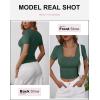 imageANRABESS Womens 2025 Spring Summer Short Sleeve Tops Ribbed Knit Henley Button Up Slim Fit Basic Casual T Shirts BlouseForest Green