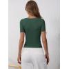 imageANRABESS Womens 2025 Spring Summer Short Sleeve Tops Ribbed Knit Henley Button Up Slim Fit Basic Casual T Shirts BlouseForest Green
