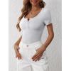 imageANRABESS Womens 2025 Spring Summer Short Sleeve Tops Ribbed Knit Henley Button Up Slim Fit Basic Casual T Shirts BlouseGrey