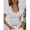 imageANRABESS Womens 2025 Spring Summer Short Sleeve Tops Ribbed Knit Henley Button Up Slim Fit Basic Casual T Shirts BlouseGrey