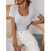imageANRABESS Womens 2025 Spring Summer Short Sleeve Tops Ribbed Knit Henley Button Up Slim Fit Basic Casual T Shirts BlouseGrey
