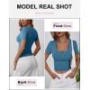 imageANRABESS Womens 2025 Spring Summer Short Sleeve Tops Ribbed Knit Henley Button Up Slim Fit Basic Casual T Shirts BlouseIndigo