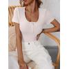imageANRABESS Womens 2025 Spring Summer Short Sleeve Tops Ribbed Knit Henley Button Up Slim Fit Basic Casual T Shirts BlouseLight Beige